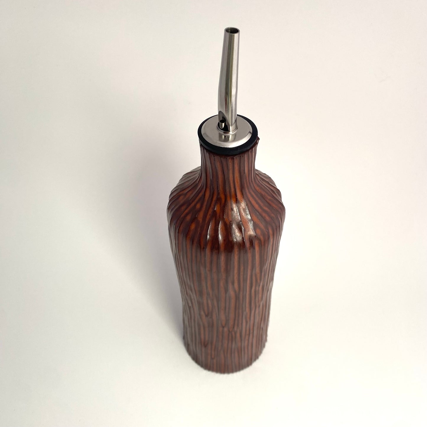 Bamboo Olive Oil Vessel in Bronze