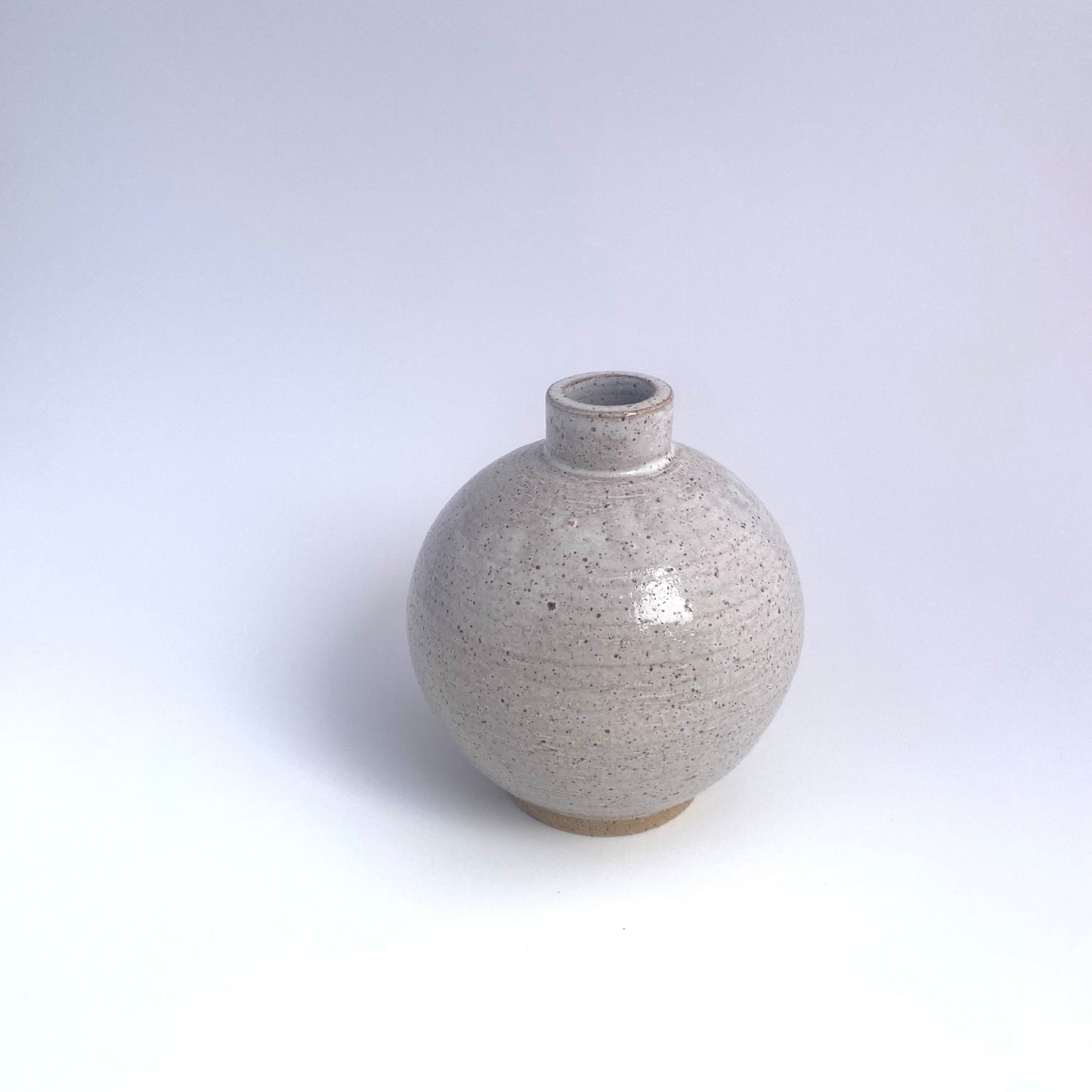 White Round Vase