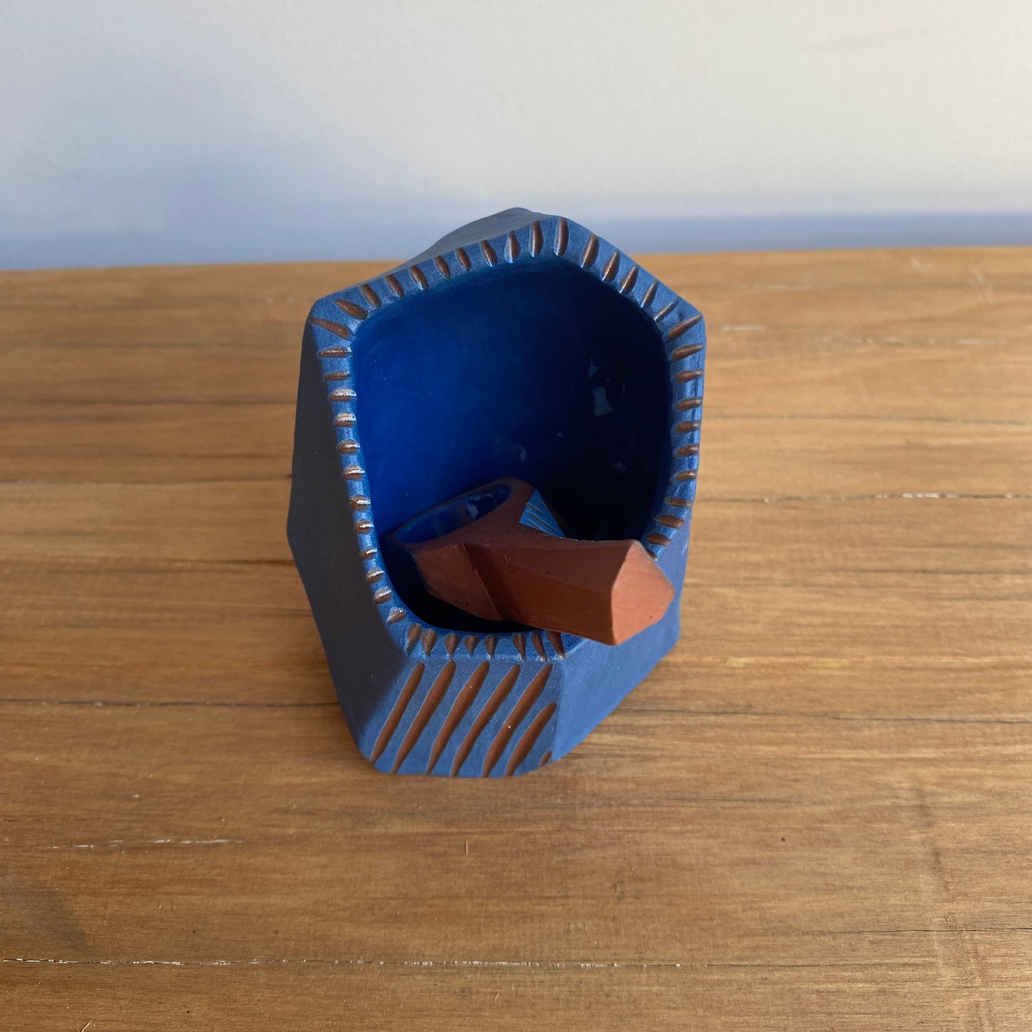 Terra Cobalt Salt Vessel