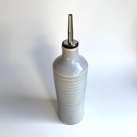 Ridged Body Olive Oil Vessel in Mist