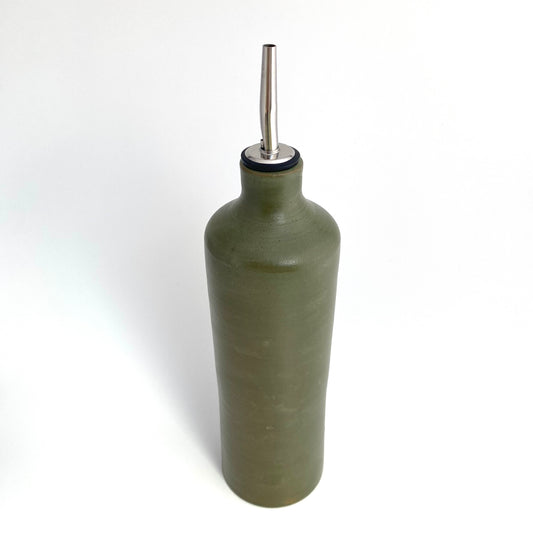 Forest Green Olive Oil Vessel