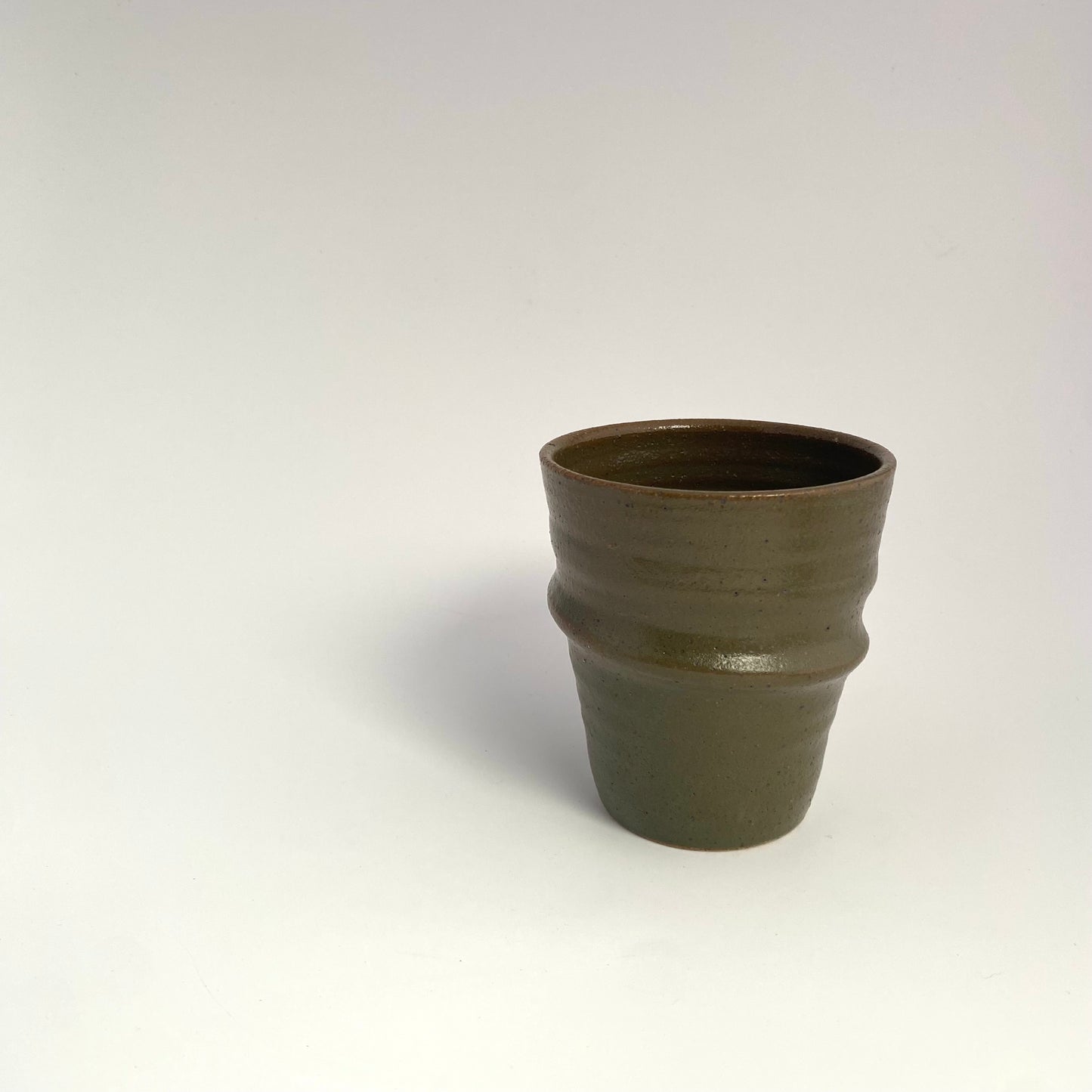Olive Green Throwing Lines Tumbler