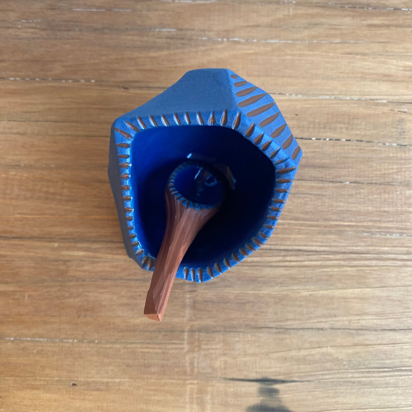 Terra Cobalt Salt Vessel
