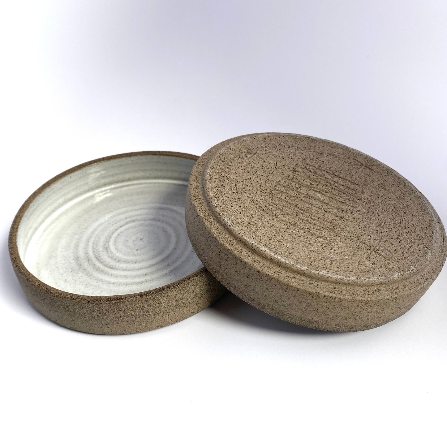 Stacking Snack Plate: Slate/White