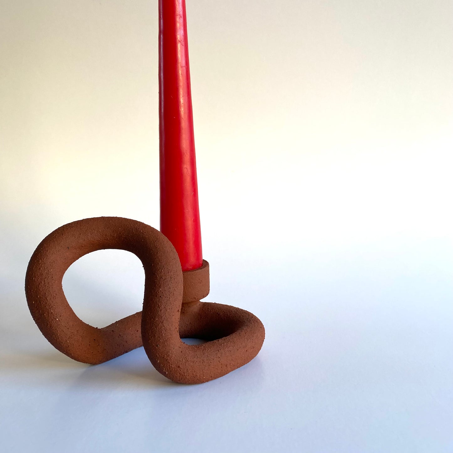 Infinity Candle Holder in Terra