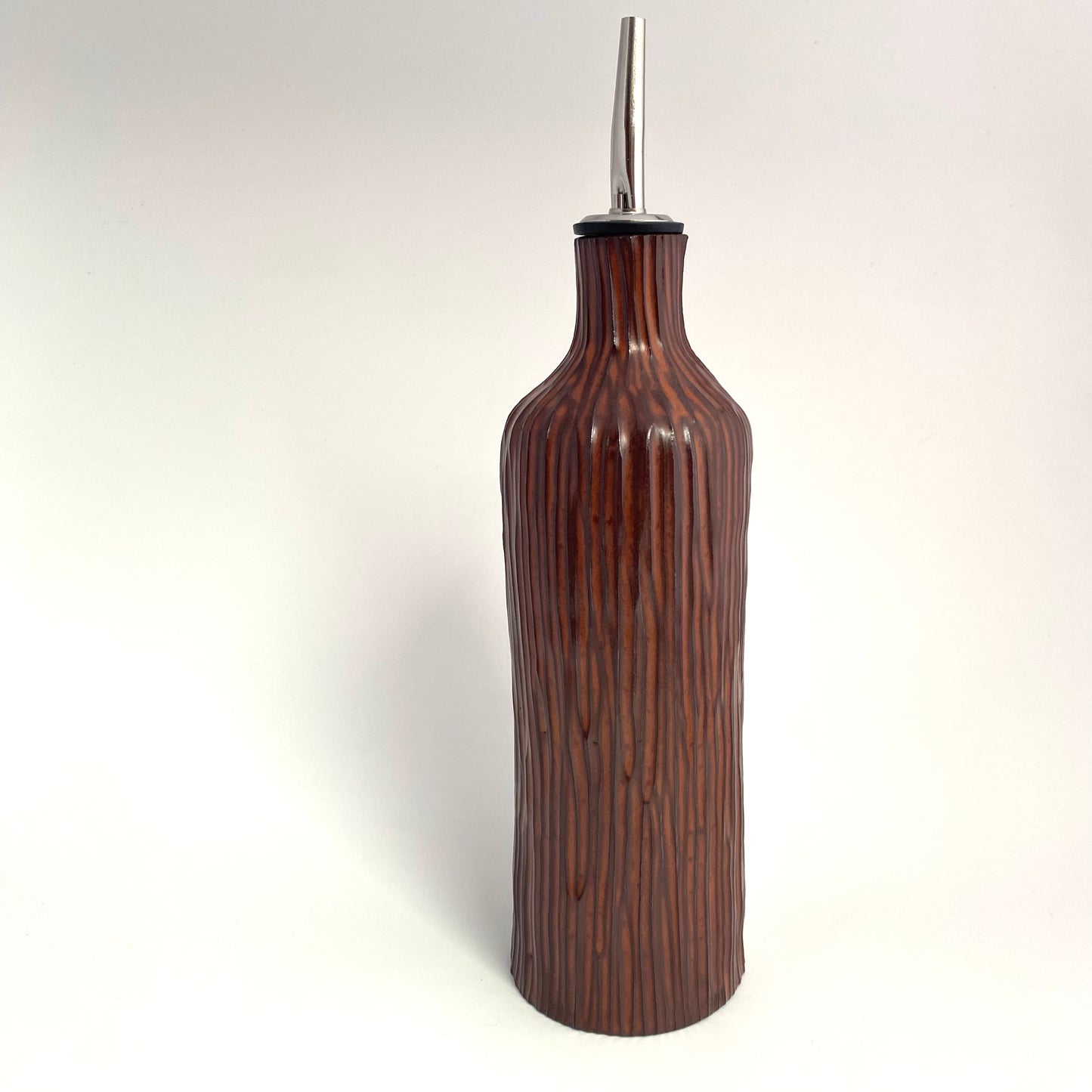 Bamboo Olive Oil Vessel in Bronze