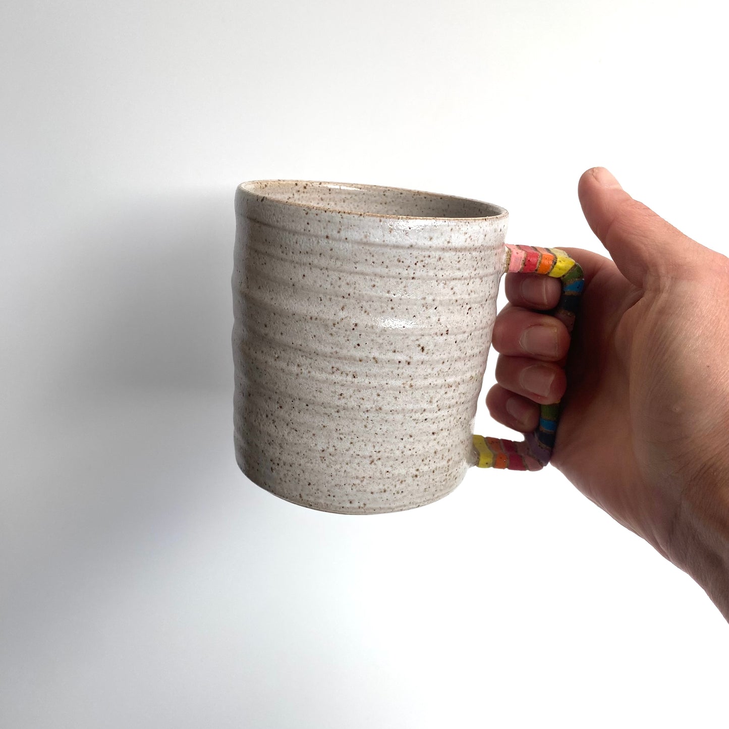 Rainbow Handle Oblo Mug