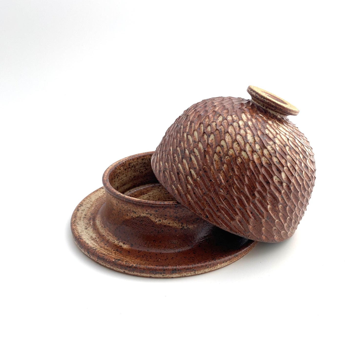 Rainstorm Butter Dish: Cinnamon