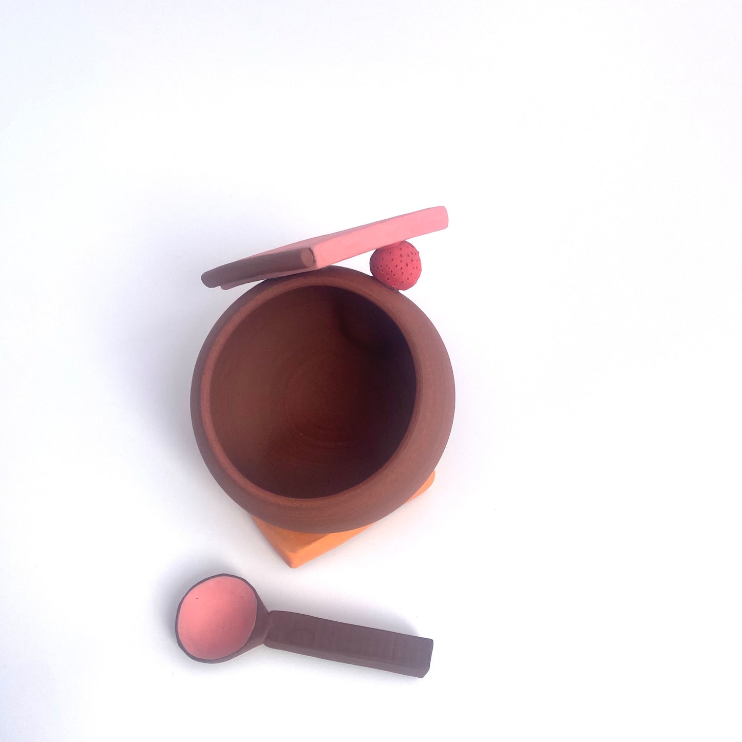 Terra Pink Tri Top Salt Vessel
