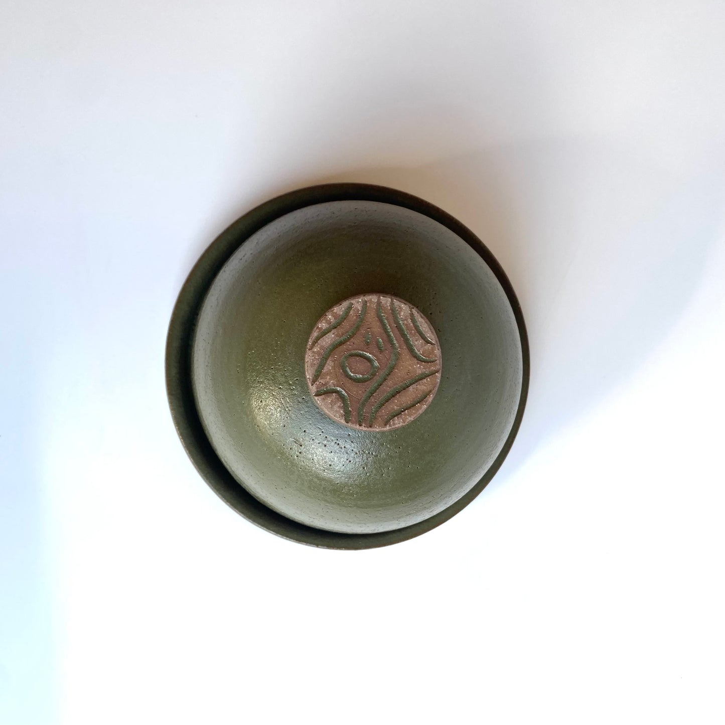Terra Butter Dish in Olive