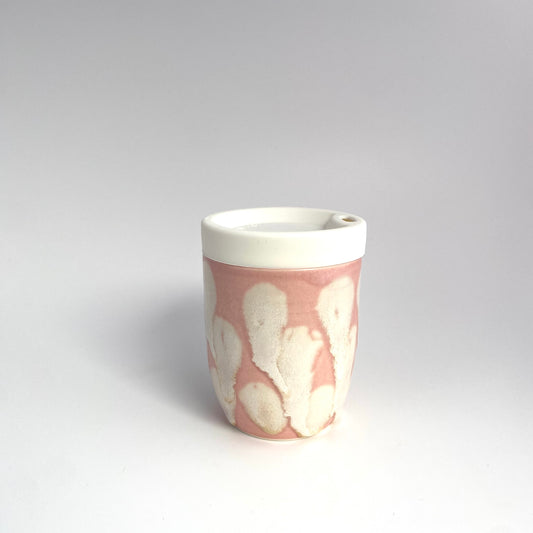 Small Pink Polka Travel Tumbler
