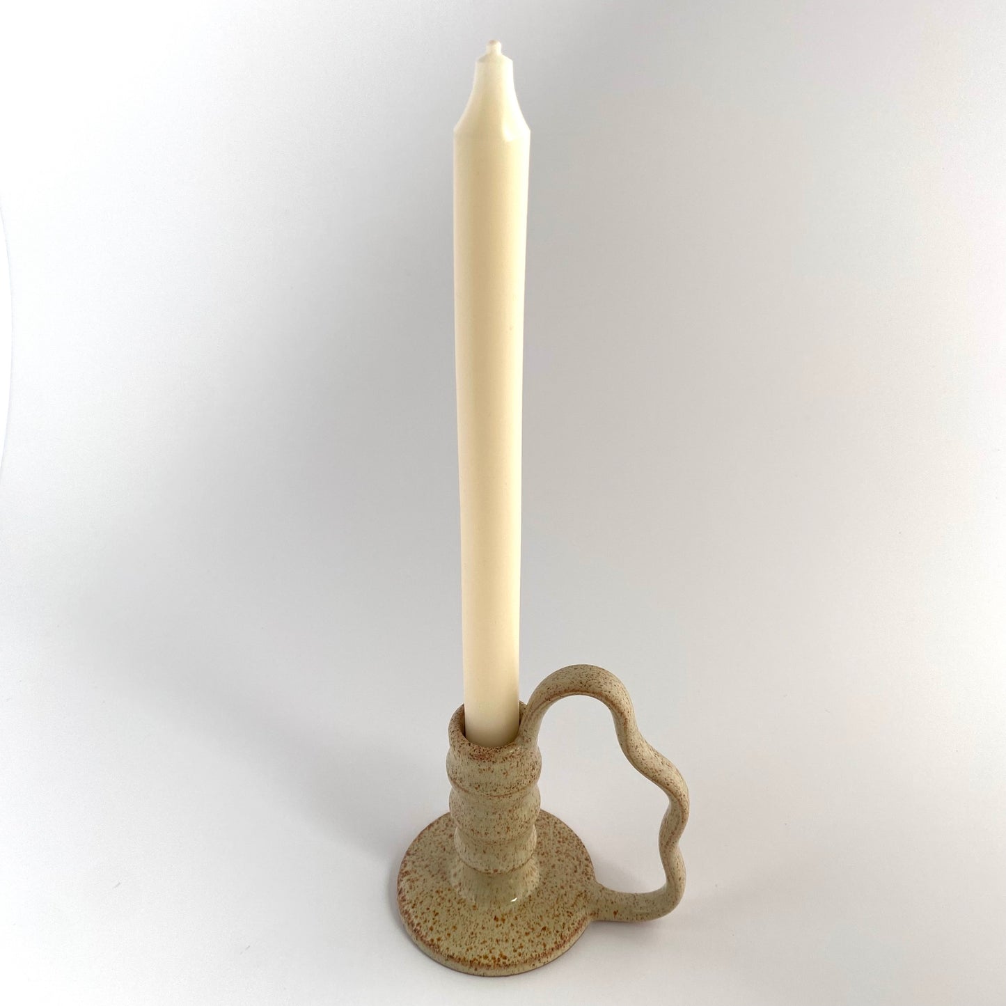 Tall Helena Candle Holder in Shino