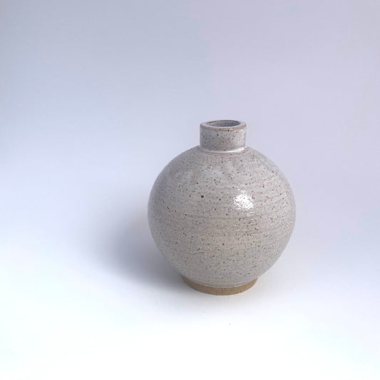 White Round Vase