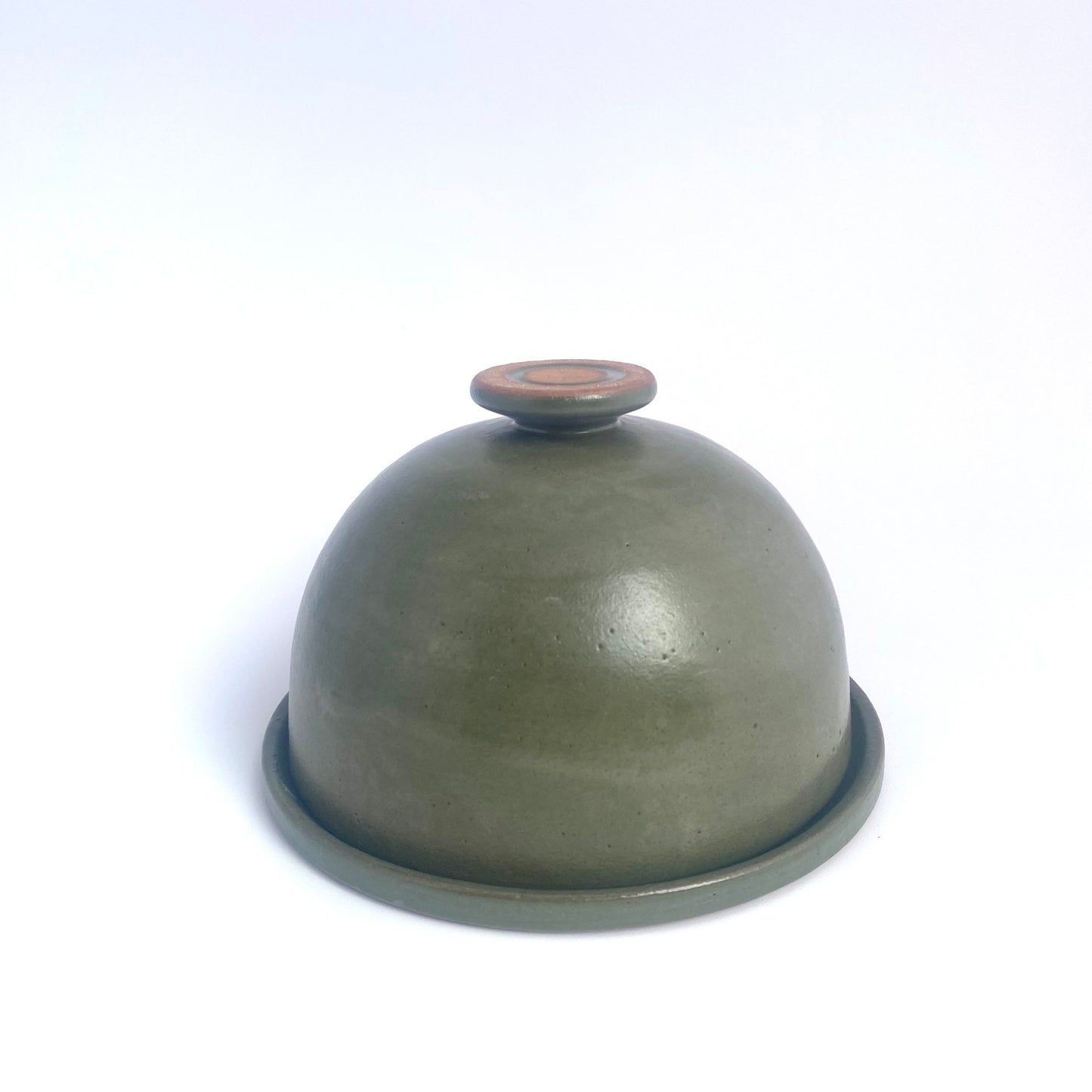 Terra Butter Dish in Olive