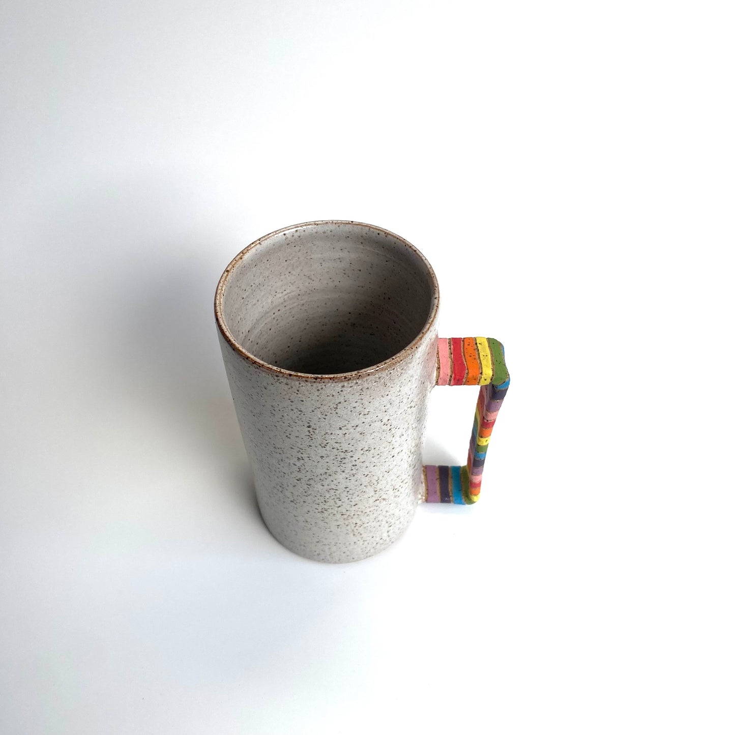 Tall Rainbow Handle Oblo Mug