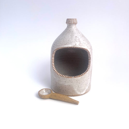 White Salt Vessel