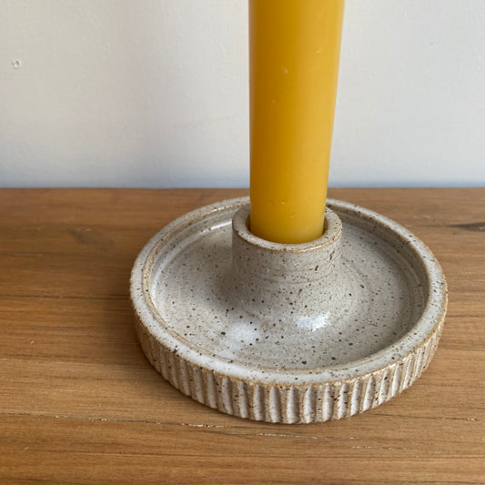 Coin White Candle Holder