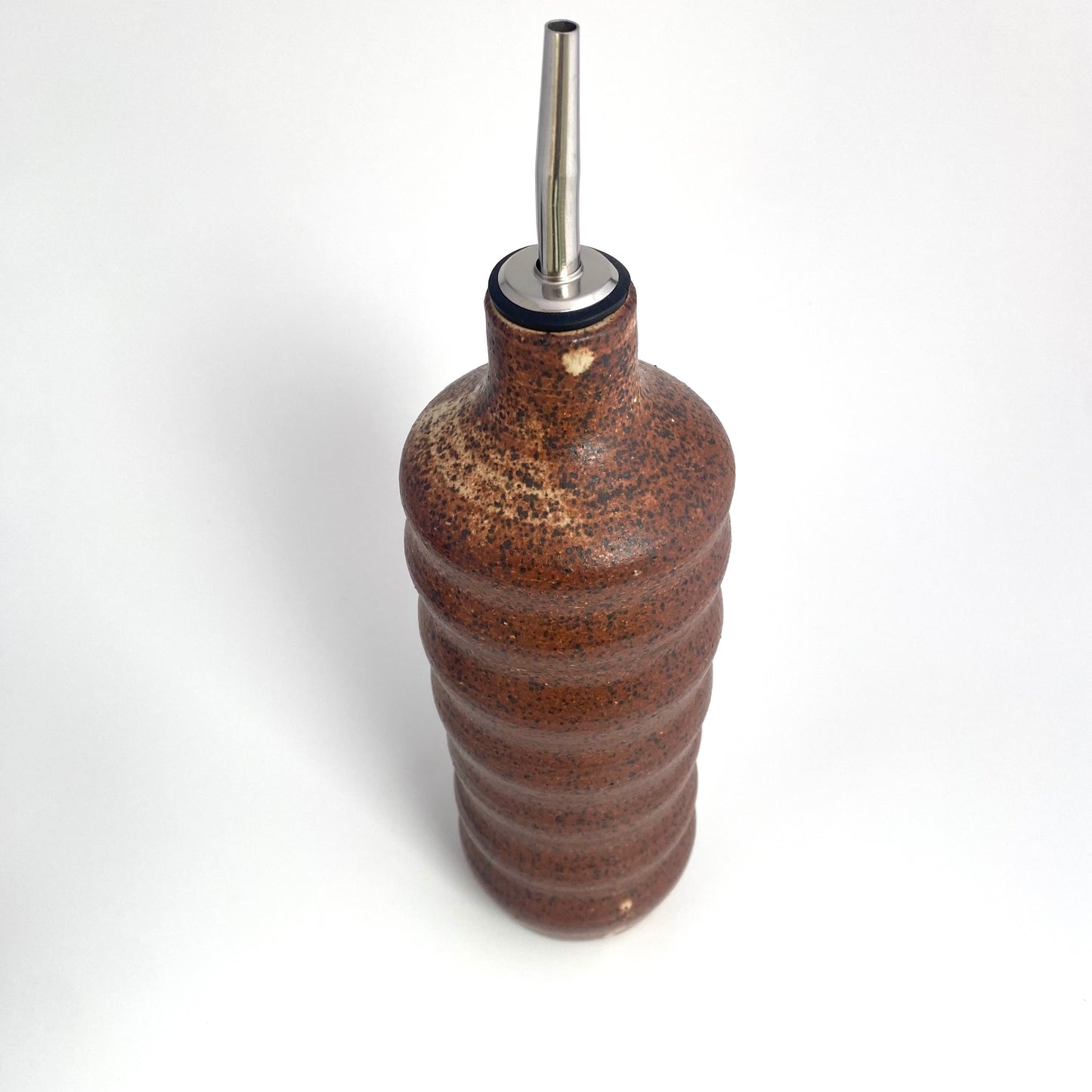 Speckled Cinnamon Curve Olive Oil Vessel