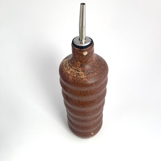 Speckled Cinnamon Curve Olive Oil Vessel