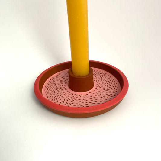Terra Candle Holder: Wide Pink Wander