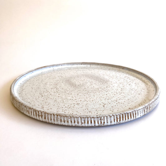 Coin Lunch Plate: White