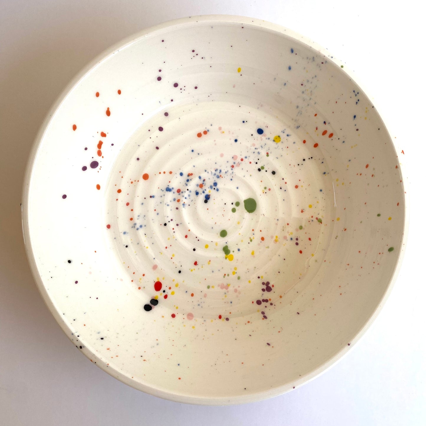 Angled Dinner bowl: Rainbow Sprinkles