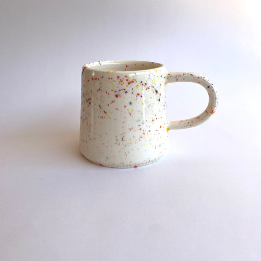 Rainbow Sprinkles Crescent Handle Mug