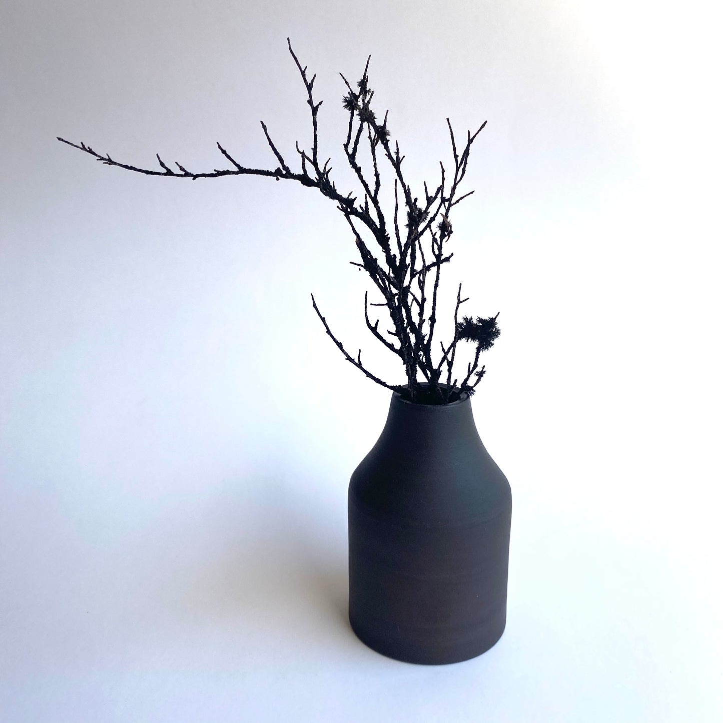 Small Bottle Vase 3: Matte Black