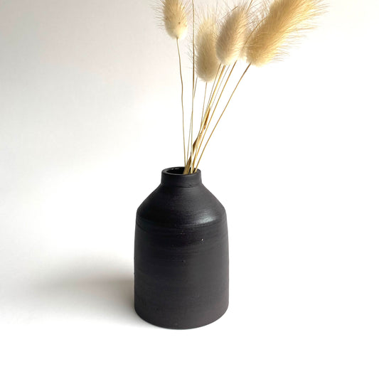 Small Bottle Vase 1: Matte Black